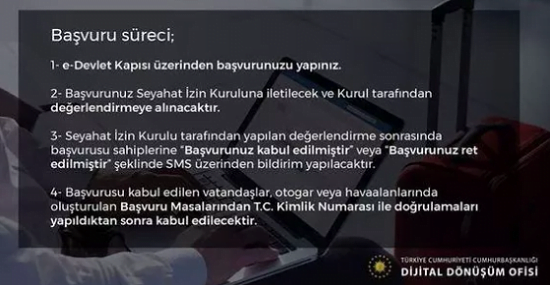 E-Devlet Seyahat İzin Belgesi Başvurusu