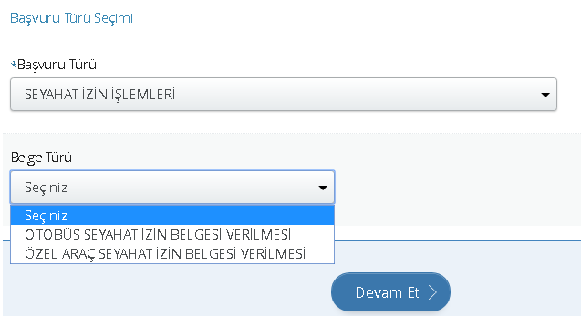 Özel Araç İzin Belgesi Başvuru İşlemleri